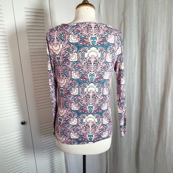 Talbots | Women’s | Blouses | Size PS | Victorian Abstract Stretchy 3/4 Sleeve - Picture 4 of 5